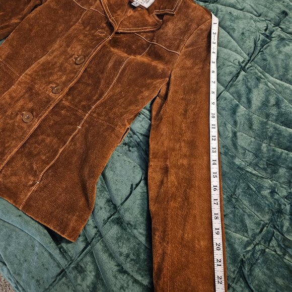 Brown Suede Blazer - Picture 6 of 9